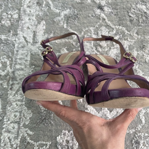 Pura Lopez purple strappy sling back sandal 38.5 - Picture 3 of 4